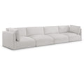  Manufacturer Color_Cream -- Ease 152" Cream Fabric Upholstered 4 pc Modular Sofa IMAGE 1