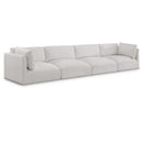  Manufacturer Color_Cream -- Ease 152" Cream Fabric Upholstered 4 pc Modular Sofa IMAGE 1
