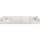  Manufacturer Color_Cream -- Ease 152" Cream Fabric Upholstered 4 pc Modular Sofa IMAGE 4