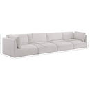  Manufacturer Color_Cream -- Ease 152" Cream Fabric Upholstered 4 pc Modular Sofa IMAGE 8