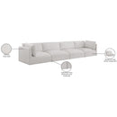  Manufacturer Color_Cream -- Ease 152" Cream Fabric Upholstered 4 pc Modular Sofa IMAGE 9