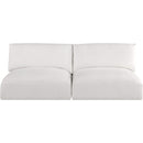  Manufacturer Color_Cream -- Ease 76" Cream Fabric Upholstered 2 pc Armless Modular Loveseat IMAGE 4