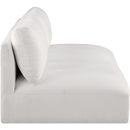  Manufacturer Color_Cream -- Ease 76" Cream Fabric Upholstered 2 pc Armless Modular Loveseat IMAGE 5