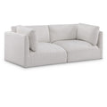  Manufacturer Color_Cream -- Ease 76" Cream Fabric Upholstered 2 pc Modular Loveseat IMAGE 1