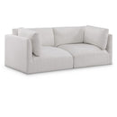  Manufacturer Color_Cream -- Ease 76" Cream Fabric Upholstered 2 pc Modular Loveseat IMAGE 1