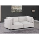  Manufacturer Color_Cream -- Ease 76" Cream Fabric Upholstered 2 pc Modular Loveseat IMAGE 2