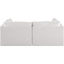  Manufacturer Color_Cream -- Ease 76" Cream Fabric Upholstered 2 pc Modular Loveseat IMAGE 3