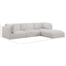  Manufacturer Color_Cream -- Ease 114" Cream Fabric Upholstered 4 pc Modular Sectional IMAGE 13