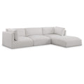  Manufacturer Color_Cream -- Ease 114" Cream Fabric Upholstered 4 pc Modular Sectional IMAGE 1