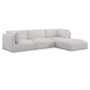  Manufacturer Color_Cream -- Ease 114" Cream Fabric Upholstered 4 pc Modular Sectional IMAGE 1