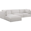  Manufacturer Color_Cream -- Ease 114" Cream Fabric Upholstered 4 pc Modular Sectional IMAGE 2