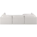 Meridian Ease Cream Polyester Fabric Modular Sectional IMAGE 6