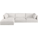  Manufacturer Color_Cream -- Ease 114" Cream Fabric Upholstered 4 pc Modular Sectional IMAGE 7