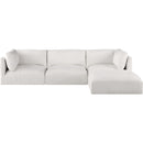  Manufacturer Color_Cream -- Ease 114" Cream Fabric Upholstered 4 pc Modular Sectional IMAGE 8