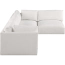  Manufacturer Color_Cream -- Ease 114" Cream Fabric Upholstered 4 pc Modular Sectional IMAGE 10