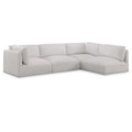  Manufacturer Color_Cream -- Ease 114" Cream Fabric Upholstered 4 pc Modular Sectional IMAGE 1