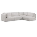  Manufacturer Color_Cream -- Ease 114" Cream Fabric Upholstered 4 pc Modular Sectional IMAGE 1