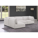  Manufacturer Color_Cream -- Ease 114" Cream Fabric Upholstered 4 pc Modular Sectional IMAGE 4