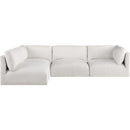  Manufacturer Color_Cream -- Ease 114" Cream Fabric Upholstered 4 pc Modular Sectional IMAGE 7