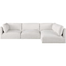  Manufacturer Color_Cream -- Ease 114" Cream Fabric Upholstered 4 pc Modular Sectional IMAGE 8