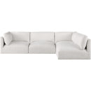 Meridian Ease Cream Polyester Fabric Modular Sectional IMAGE 8