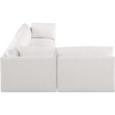  Manufacturer Color_Cream -- Ease 114" Cream Fabric Upholstered 4 pc Modular Sectional IMAGE 9