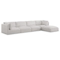  Manufacturer Color_Cream -- Ease 152" Cream Fabric Upholstered 5 pc Modular Sectional IMAGE 1