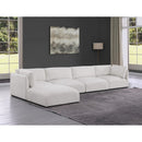  Manufacturer Color_Cream -- Ease 152" Cream Fabric Upholstered 5 pc Modular Sectional IMAGE 4