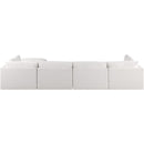  Manufacturer Color_Cream -- Ease 152" Cream Fabric Upholstered 5 pc Modular Sectional IMAGE 5