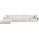  Manufacturer Color_Cream -- Ease 152" Cream Fabric Upholstered 5 pc Modular Sectional IMAGE 7