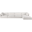  Manufacturer Color_Cream -- Ease 152" Cream Fabric Upholstered 5 pc Modular Sectional IMAGE 8