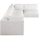  Manufacturer Color_Cream -- Ease 152" Cream Fabric Upholstered 5 pc Modular Sectional IMAGE 10