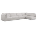  Manufacturer Color_Cream -- Ease 152" Cream Fabric Upholstered 5 pc Modular Sectional IMAGE 1