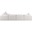  Manufacturer Color_Cream -- Ease 152" Cream Fabric Upholstered 5 pc Modular Sectional IMAGE 5