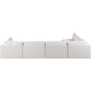  Manufacturer Color_Cream -- Ease 152" Cream Fabric Upholstered 5 pc Modular Sectional IMAGE 6