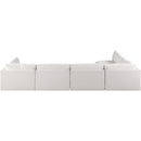 Meridian Ease Cream Polyester Fabric Modular Sectional IMAGE 6