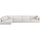  Manufacturer Color_Cream -- Ease 152" Cream Fabric Upholstered 5 pc Modular Sectional IMAGE 7