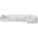  Manufacturer Color_Cream -- Ease 152" Cream Fabric Upholstered 5 pc Modular Sectional IMAGE 8