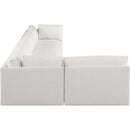  Manufacturer Color_Cream -- Ease 152" Cream Fabric Upholstered 5 pc Modular Sectional IMAGE 9