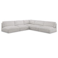  Manufacturer Color_Cream -- Ease 114" Cream Fabric Upholstered 5 pc Modular Sectional IMAGE 1