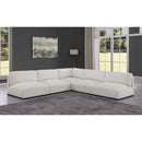  Manufacturer Color_Cream -- Ease 114" Cream Fabric Upholstered 5 pc Modular Sectional IMAGE 2