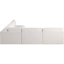  Manufacturer Color_Cream -- Ease 114" Cream Fabric Upholstered 5 pc Modular Sectional IMAGE 4