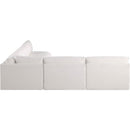 Meridian Ease Cream Polyester Fabric Modular Sectional IMAGE 4