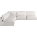  Manufacturer Color_Cream -- Ease 114" Cream Fabric Upholstered 5 pc Modular Sectional IMAGE 5
