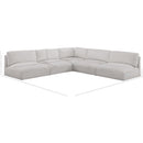  Manufacturer Color_Cream -- Ease 114" Cream Fabric Upholstered 5 pc Modular Sectional IMAGE 8