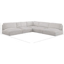 Meridian Ease Cream Polyester Fabric Modular Sectional IMAGE 8
