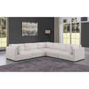  Manufacturer Color_Cream -- Ease 114" Cream Fabric Upholstered 5 pc Modular Sectional IMAGE 2
