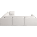  Manufacturer Color_Cream -- Ease 114" Cream Fabric Upholstered 5 pc Modular Sectional IMAGE 4