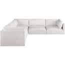  Manufacturer Color_Cream -- Ease 114" Cream Fabric Upholstered 5 pc Modular Sectional IMAGE 5