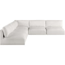  Manufacturer Color_Cream -- Ease 114" Cream Fabric Upholstered 5 pc Modular Sectional IMAGE 6